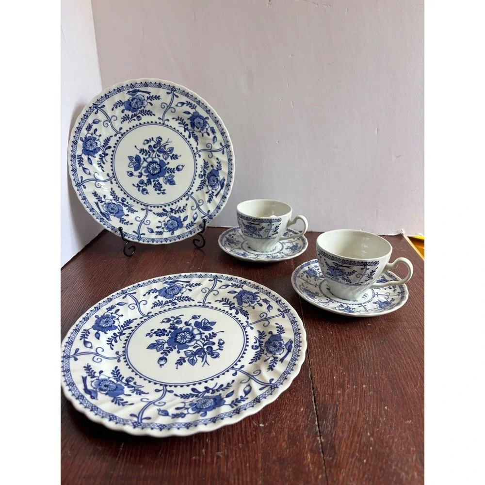 Johnson Brothers Indies‎ Blue Dinnerware Set 6pc Plates Cups Saucers England NWT